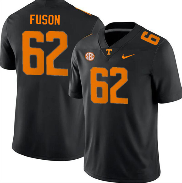 Tennessee Volunteers #62 Clyde Fuson College Football Jerseys Stitched Sale-Black